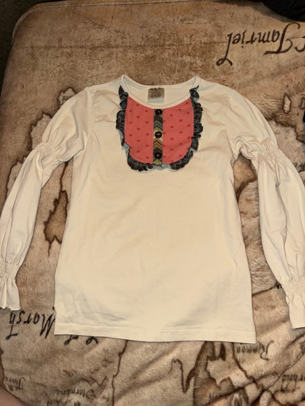 🖤MATILDA JANE VINTAGE FIELD TRIP BIB L/S TOP RARE SIZE 12🖤